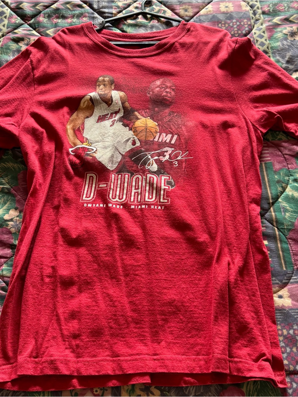 NBA D-Wade Red Graphic Men’s T-Shirt